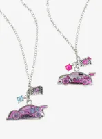 Hello Kitty & My Melody Race Car Best Friend Necklace Set