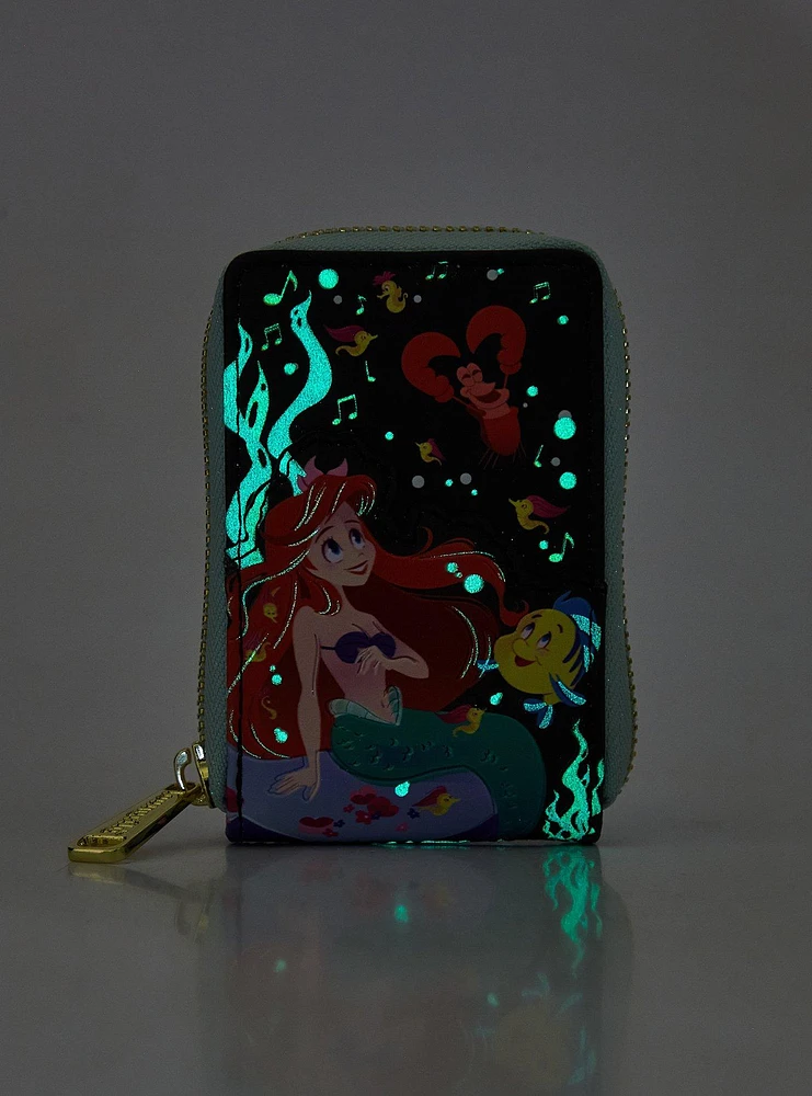 Loungefly Disney The Little Mermaid 35th Anniversary Ariel Glow-in-the-Dark Wallet