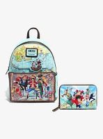 Loungefly One Piece Luffy and Crew Map Mini Backpack