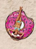 Giant Frosted Donut Beach Towel Blanket