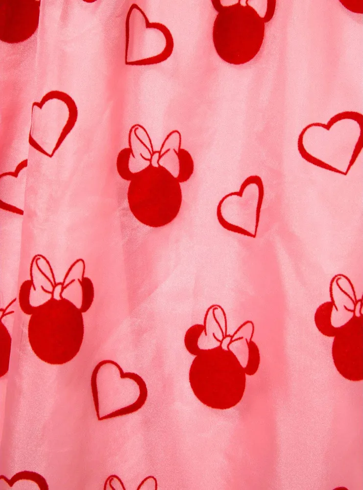 Disney Minnie Mouse Sweetheart Pink Puff-Sleeved Dress — BoxLunch Exclusive