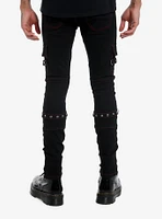 HT Denim Red Stitch & Grommet Black Stinger Jeans