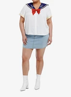 Her Universe Disney Donald Duck Sailor Girls Woven Button-Up Plus