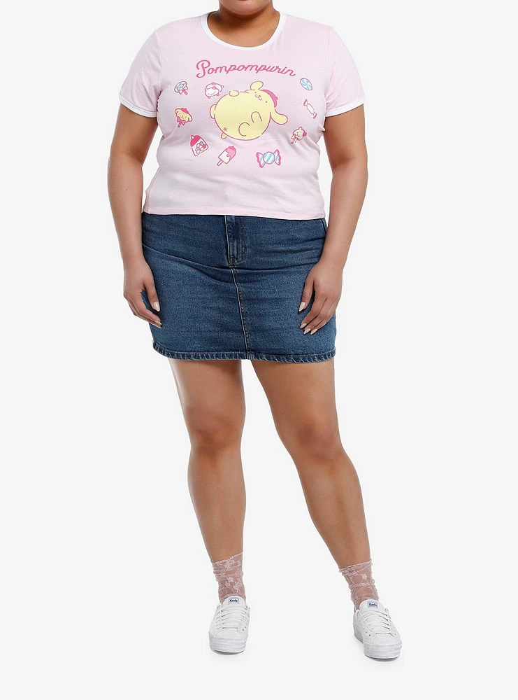 Pompompurin Sweets Girls Ringer T-Shirt Plus