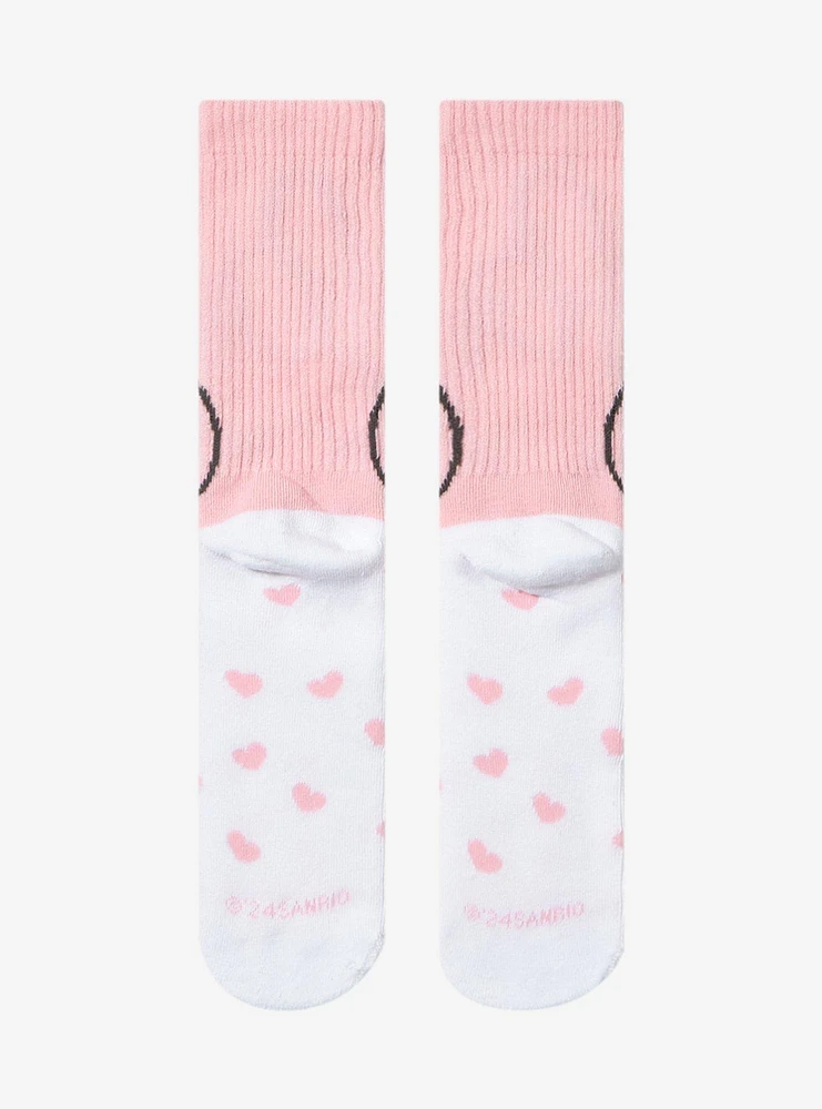 My Melody Heart 3D Bow Crew Socks