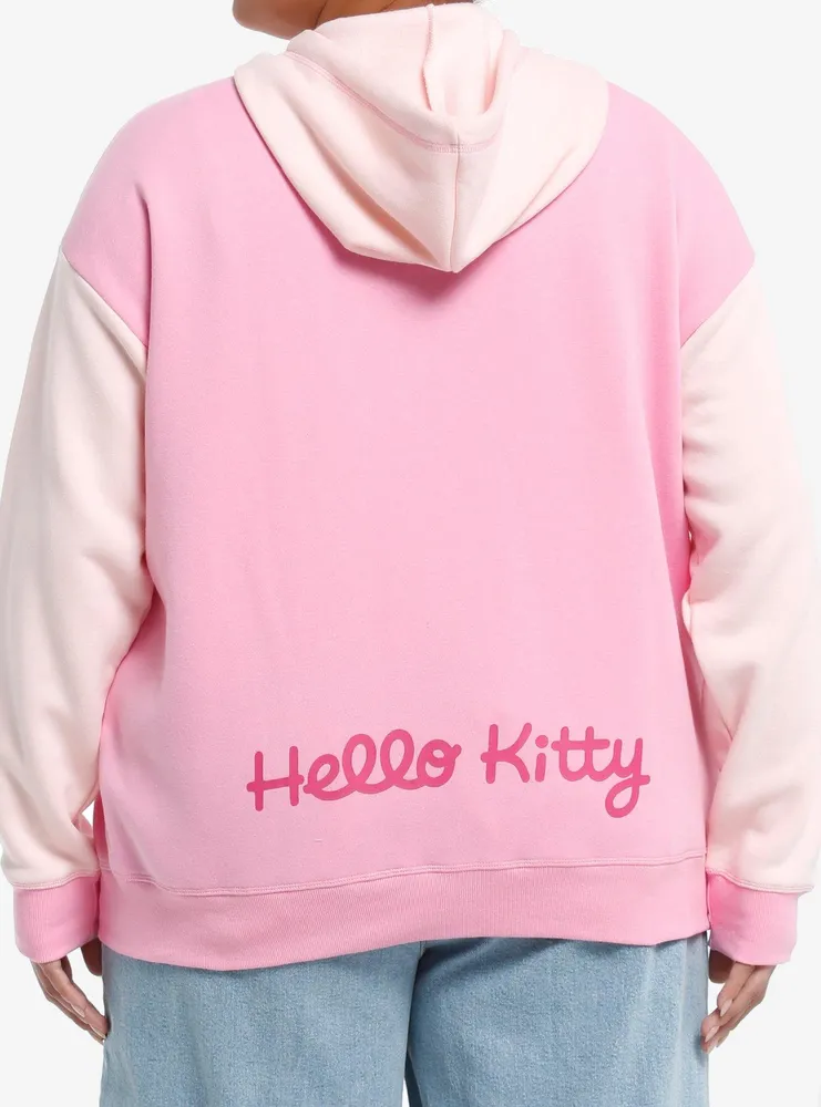 Hello Kitty Rhinestone Color-Block Girls Hoodie Plus
