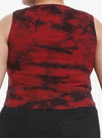 Supernatural Winchester Brothers Tie-Dye Girls Crop Muscle Tank Top Plus