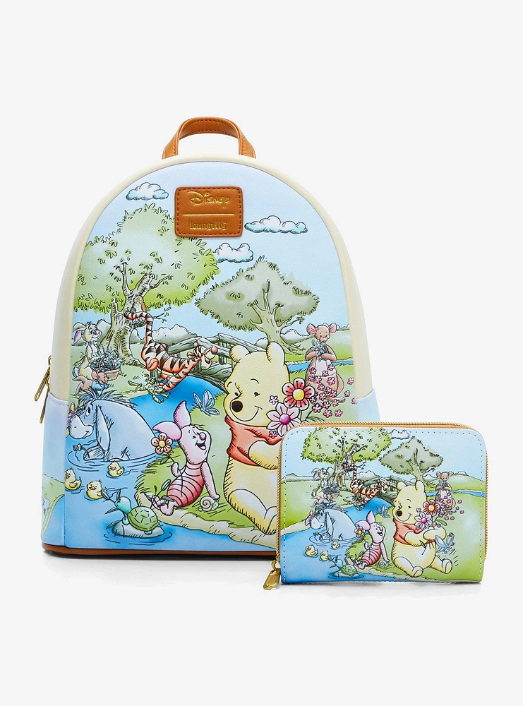 Loungefly Disney Winnie The Pooh Spring Scene Mini Backpack