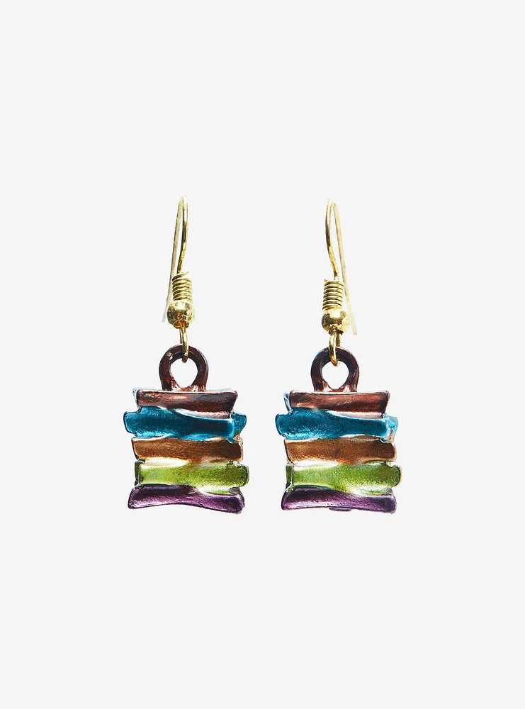 Thorn & Fable Stacked Books Earrings