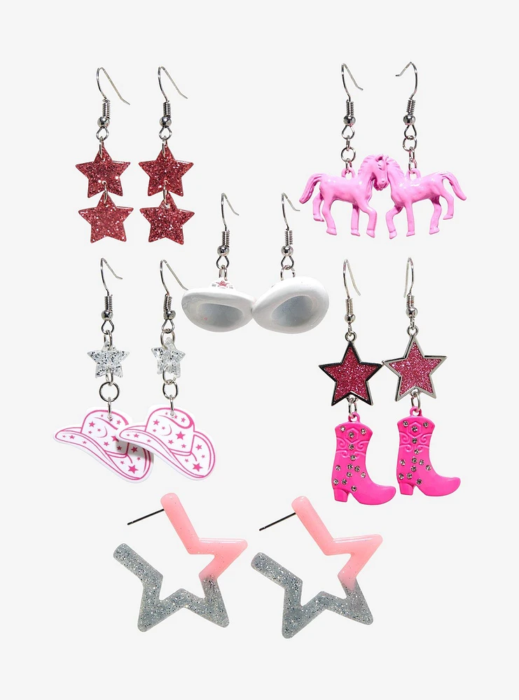 Sweet Society Pink Cowgirl Drop Earring Set