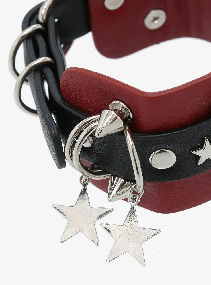 Social Collision® Spike Star Layered Cuff Bracelet