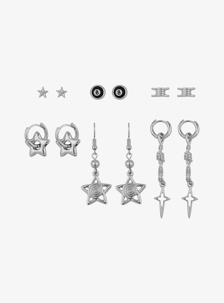 Social Collision® 8 Ball & Star Earring Set