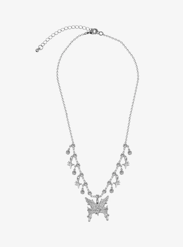 Butterfly Sparkles Charm Necklace