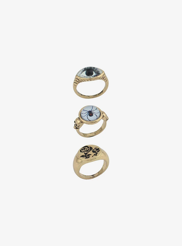 Thorn & Fable Eye Spider Ring Set