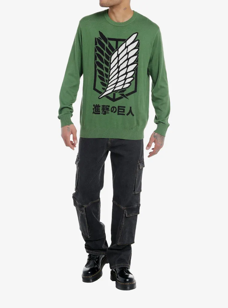 Attack On Titan Scout Regiment Intarsia Knit Sweater