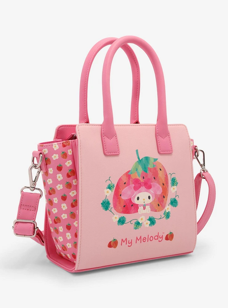 Loungefly My Melody Strawberries Mini Satchel Bag