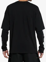 Midnight Fear Skulls & Snakes Oversized Long-Sleeve Twofer