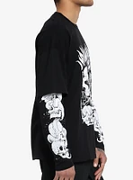 Midnight Fear Skulls & Snakes Oversized Long-Sleeve Twofer