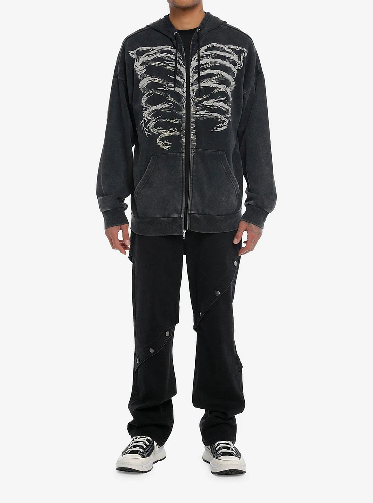 Rib Cage Illustrated Oversized Hoodie