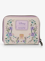 Loungefly Disney Tangled Rapunzel & Pascal Flowers Mini Zipper Wallet