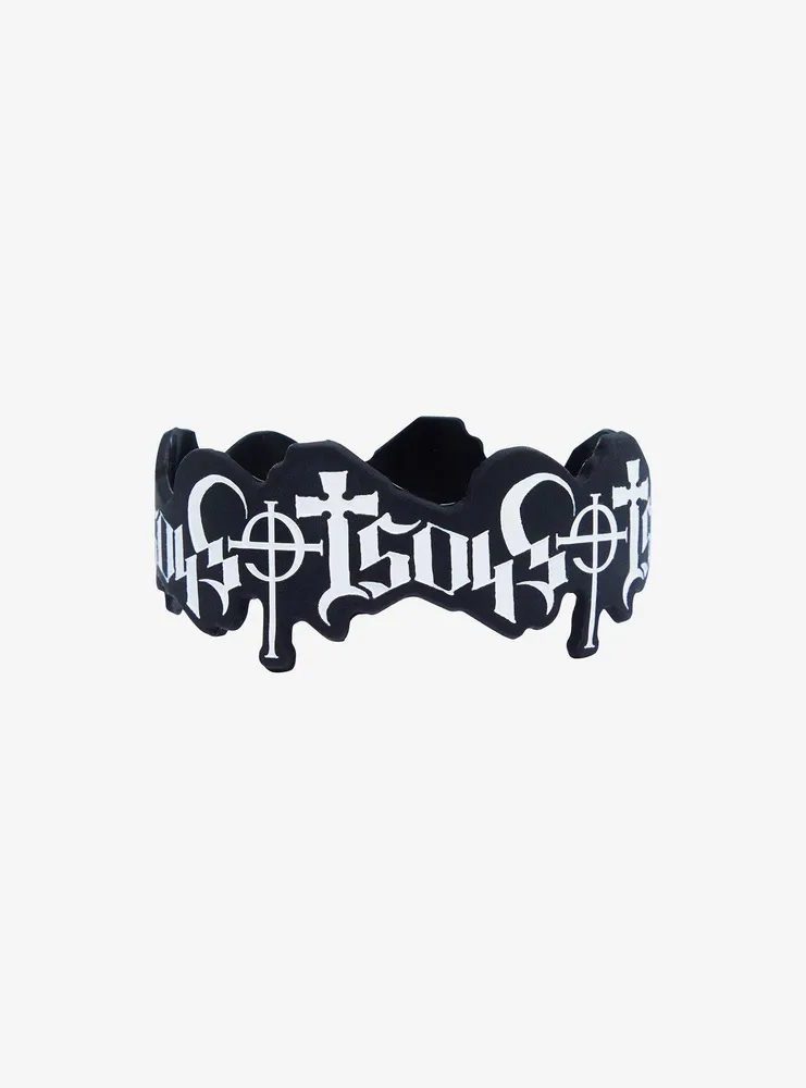 Ghost Logo Cutout Rubber Bracelet