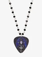 Ghost Guitar Pick Pendant Necklace