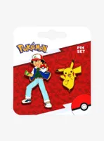 Pokémon Ash and Pikachu Enamel Pin Set — BoxLunch Exclusive