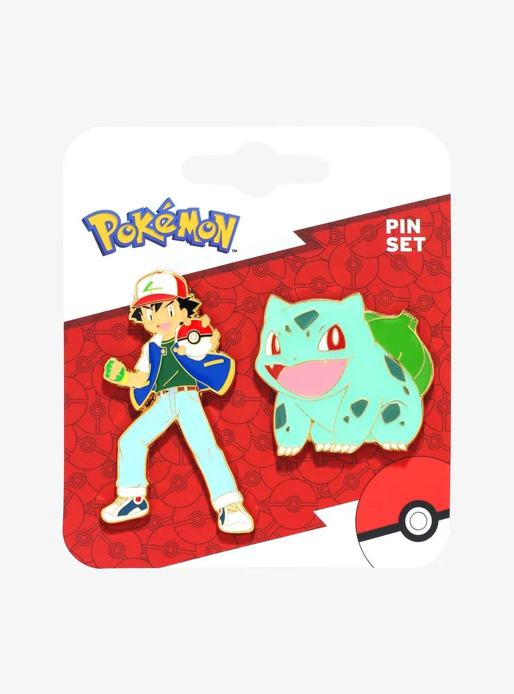 Pokémon Ash and Bulbasaur Enamel Pin Set — BoxLunch Exclusive
