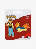 Pokémon Ash & Quilava Enamel Pin Set - BoxLunch Exclusive