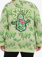 Her Universe Ghostbusters Slimer Glow-In-The-Dark Girls Cardigan Plus