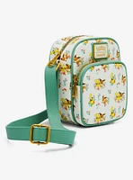 Loungefly Pokémon Pikachu and Eevee Floral Allover Print Crossbody Bag — BoxLunch Exclusive