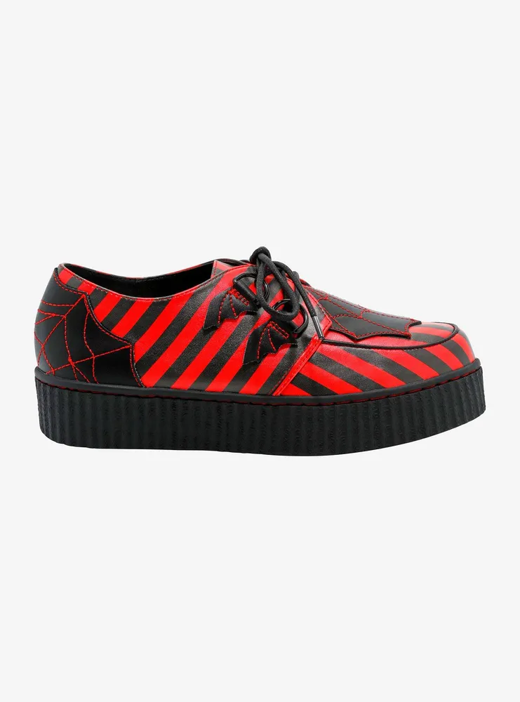 Strange Cvlt Red & Black Stripe Krypt Creepers