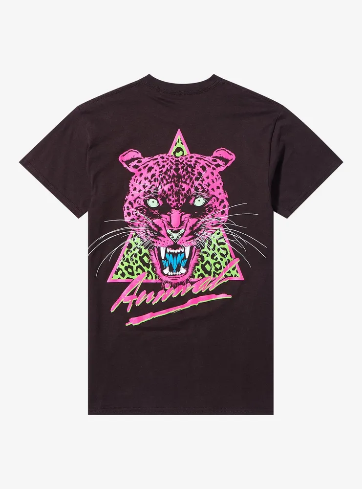 Def Leppard Animal Neon Boyfriend Fit Girls T-Shirt