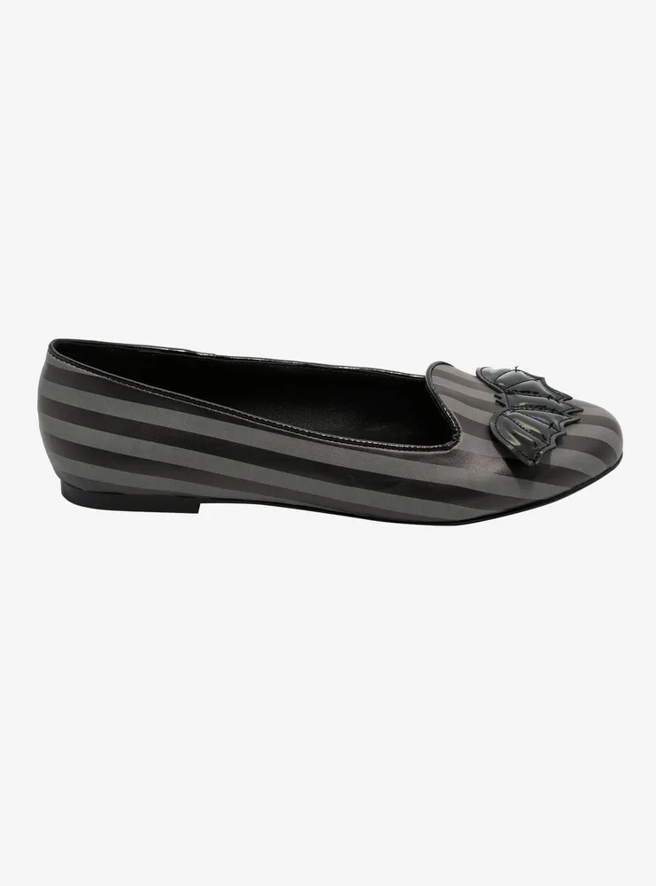 Strange Cvlt Grey Stripe Bat Lydia Flats