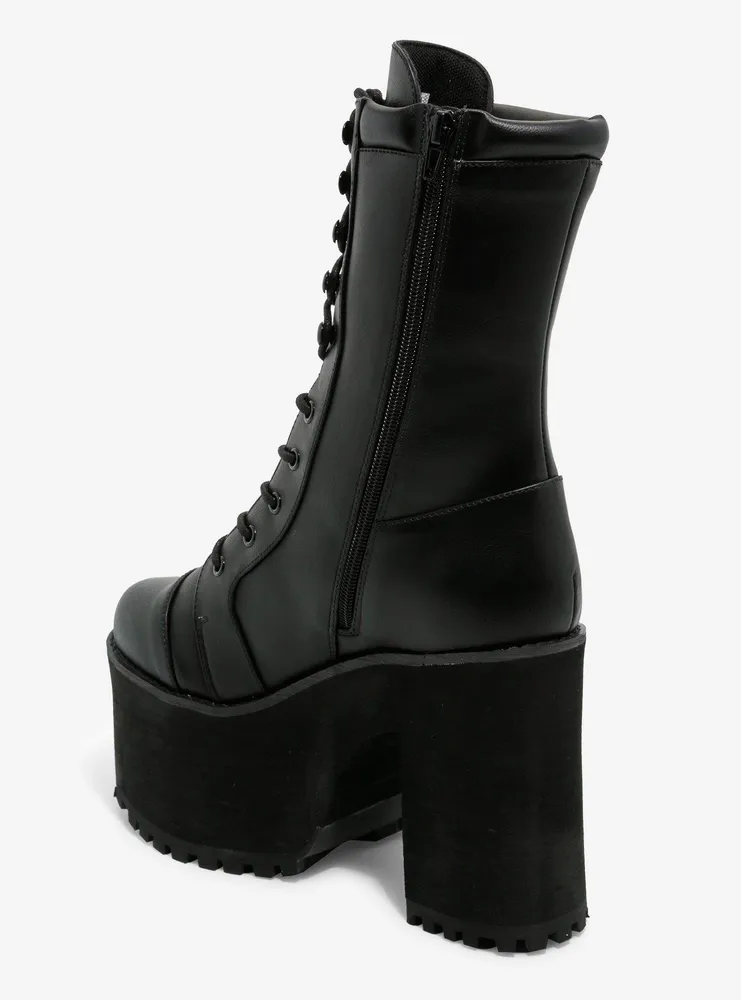 Strange Cvlt Black Raven Platform Boots