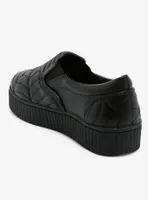 Strange Cvlt Krypt Black Web Slip-On Sneakers