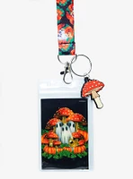 Ghost Mushrooms Lanyard