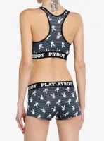 Playboy Stripes Bra & Boyshort Panty Set