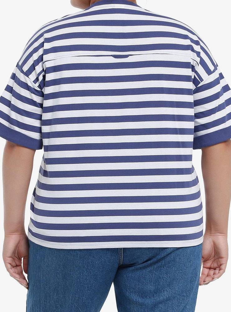 Her Universe Disney Donald Duck Stripe Girls Oversized T-Shirt Plus