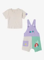 Disney The Little Mermaid Ariel Color Block Infant Overall Set — BoxLunch Exclusive