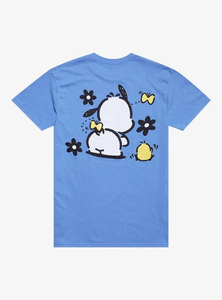 Pochacco Flowers Boyfriend Fit Girls T-Shirt