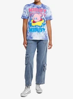 Kirby Warp Star Tie-Dye Boyfriend Fit Girls T-Shirt