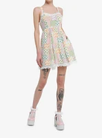 Thorn & Fable Floral Frog Patchwork Dress