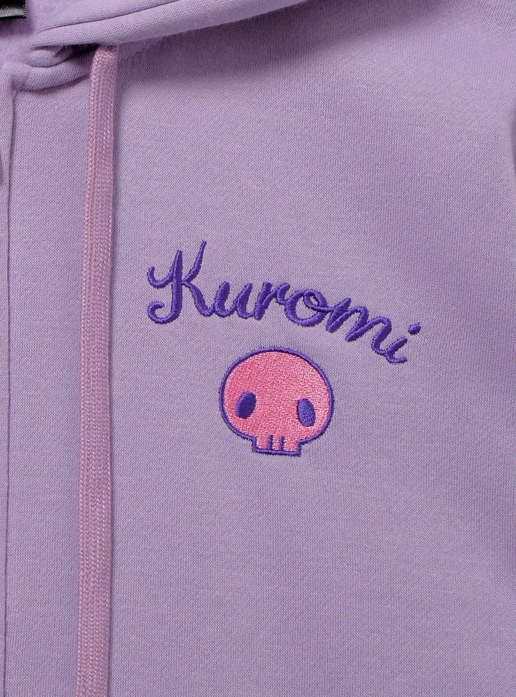 Sanrio Kuromi Floral Zippered Hoodie - BoxLunch Exclusive