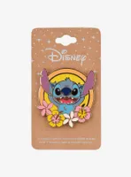 Disney Lilo & Stitch Floral Frame Stitch Enamel Pin - BoxLunch Exclusive