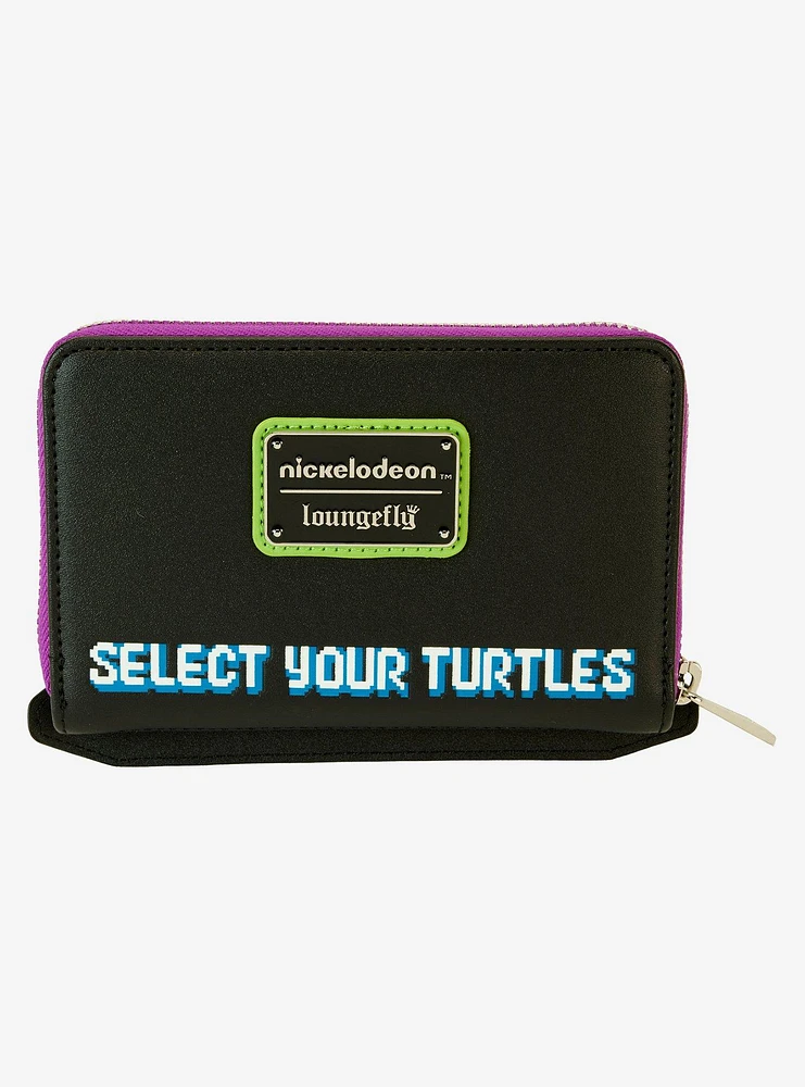 Loungefly Teenage Mutant Ninja Turtles Arcade Lenticular Glow-In-The-Dark Zipper Wallet