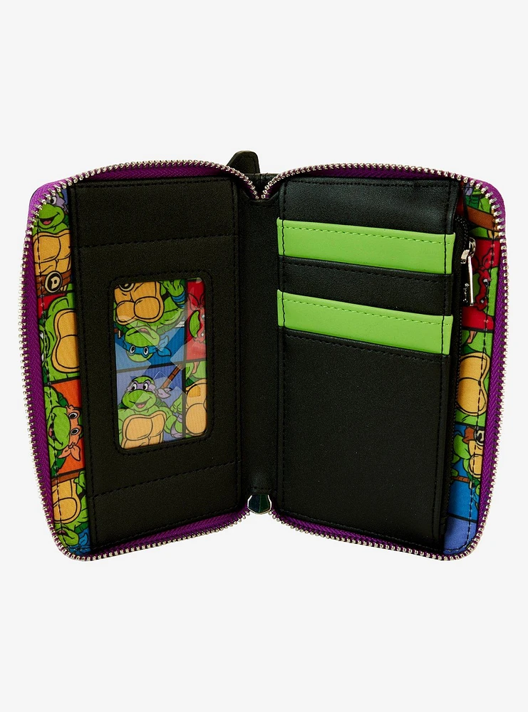 Loungefly Teenage Mutant Ninja Turtles Arcade Lenticular Glow-In-The-Dark Zipper Wallet