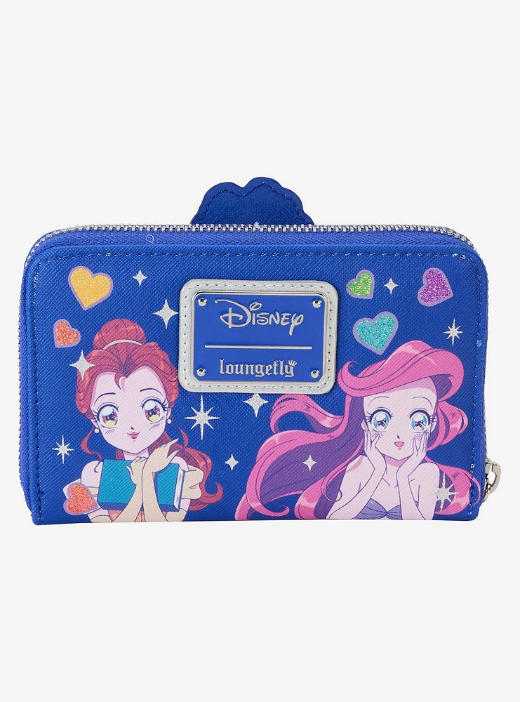 Loungefly Disney Princess Manga Style Zipper Wallet