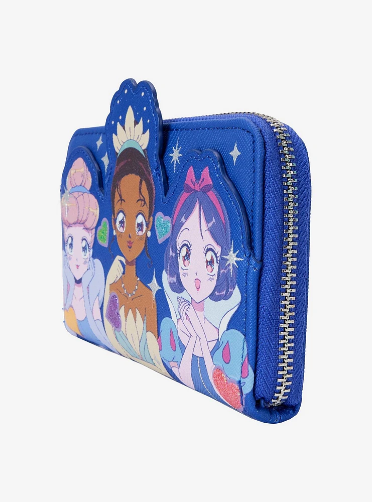 Loungefly Disney Princess Manga Style Zipper Wallet