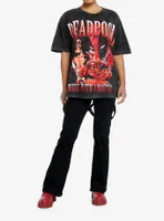 Marvel Deadpool Collage Girls Oversized T-Shirt